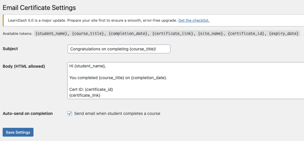 Learndash Certificate Builder Screenshot 8