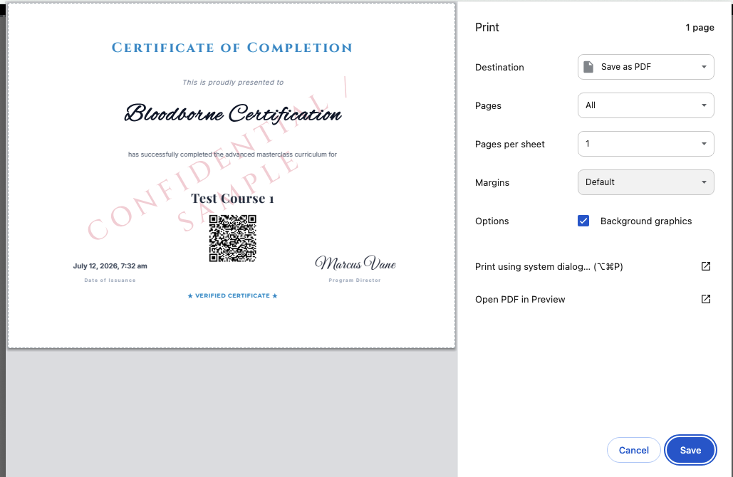 Learndash Certificate Builder Screenshot 3